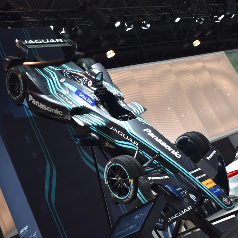 Jaguar brought their Formula-E car along